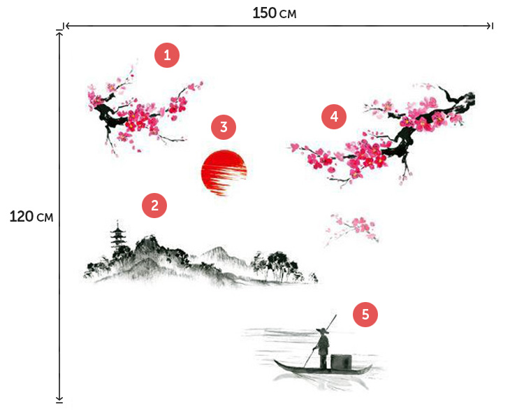 Виниловая наклейка на стену в кухню
