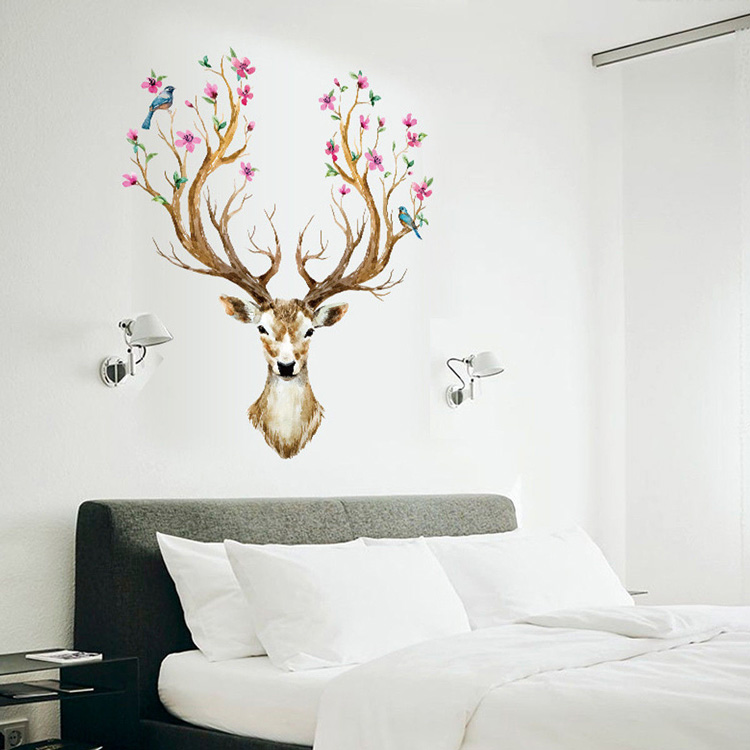 Виниловая наклейка олень на стену