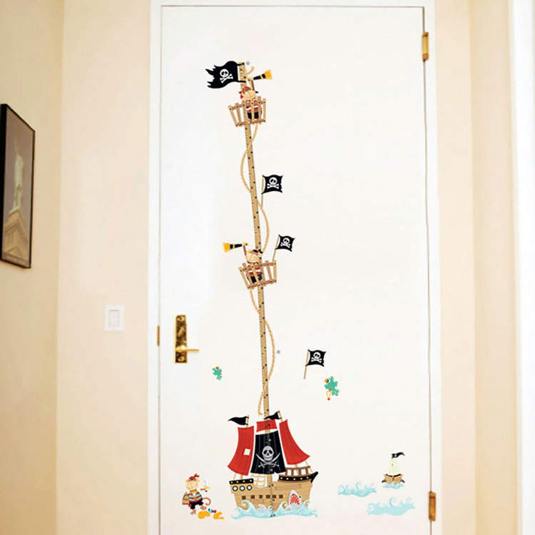 Виниловая наклейка ростомер в ванную комнату