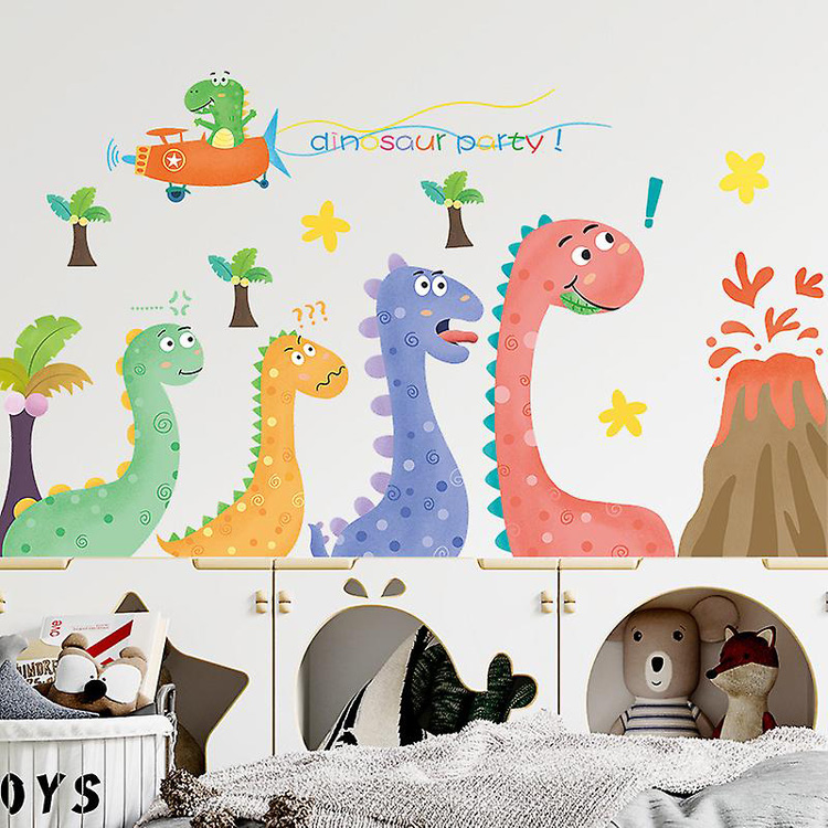 Вінілова наклейка з динозаврами на стіну
