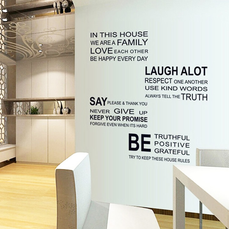 Вінілова наклейка з текстом на стіну