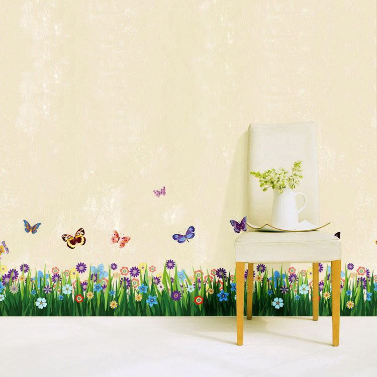 Вінілова наклейка трави на стіну