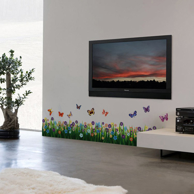 Вінілова наклейка трави на стіну