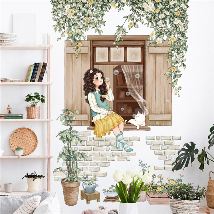 Виниловая наклейка в комнату девочки