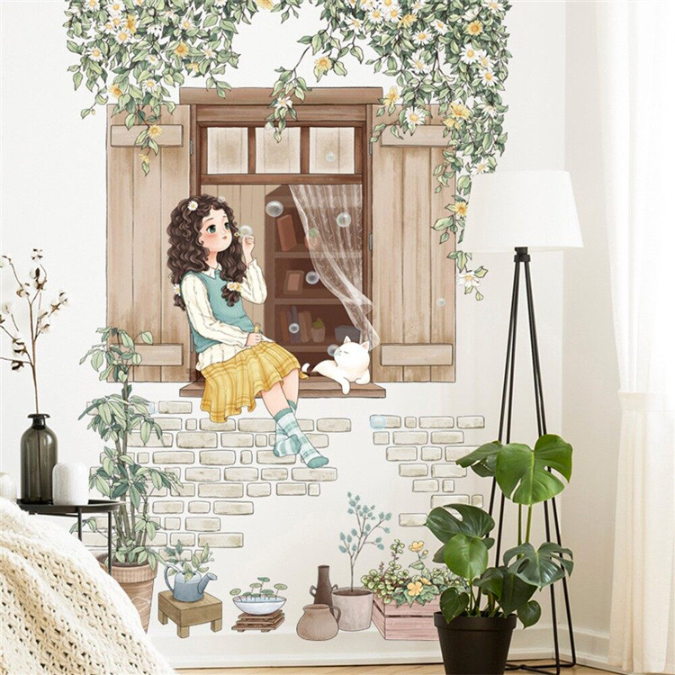 Виниловая наклейка в комнату девочки