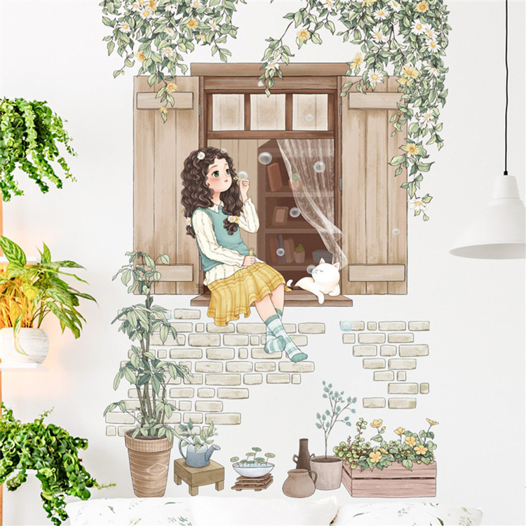 Виниловая наклейка в комнату девочки