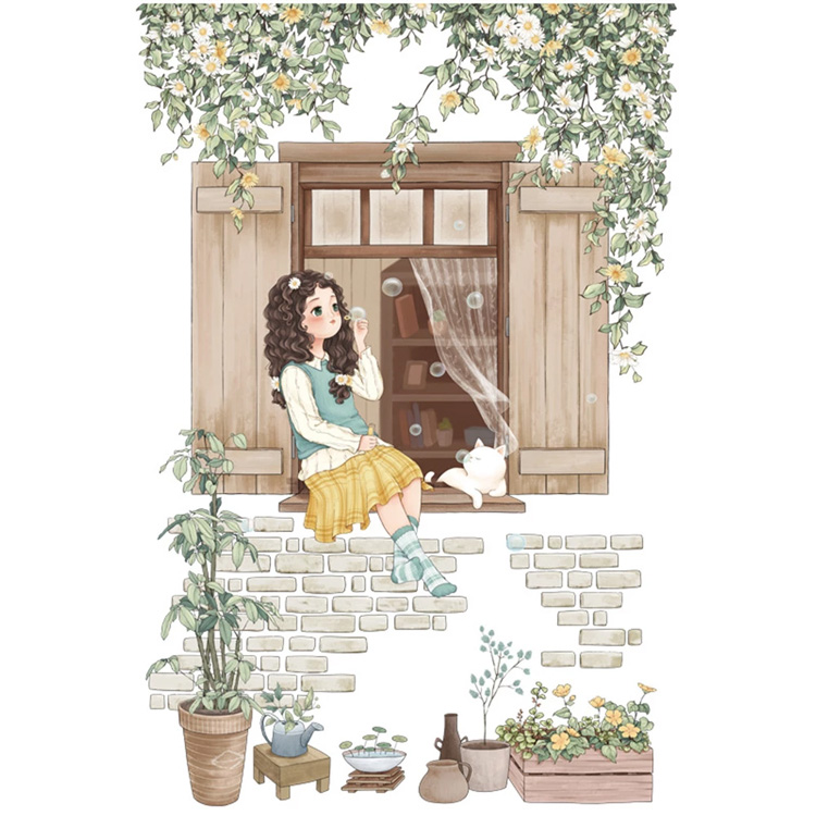 Виниловая наклейка в комнату девочки