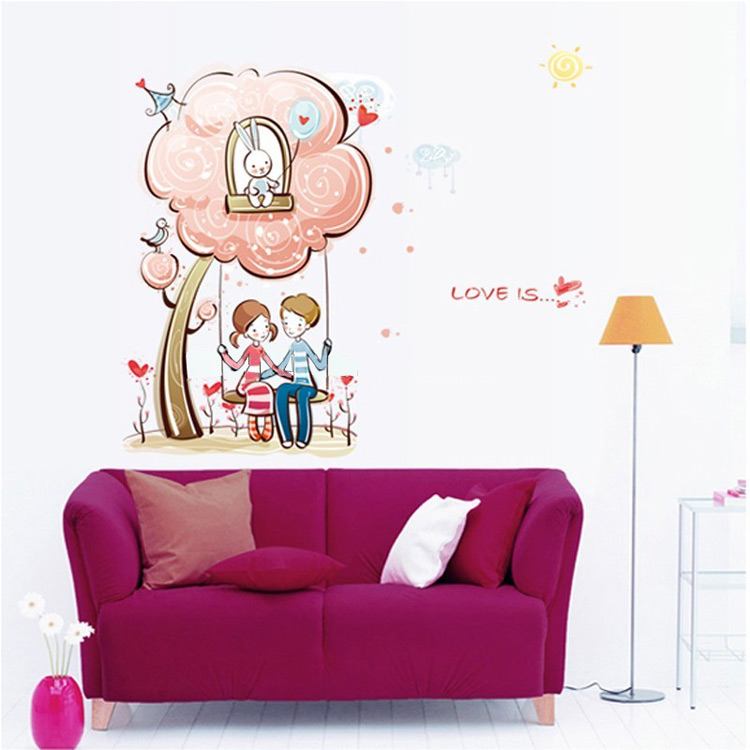Вінілова наклейка закоханих людей на стіну