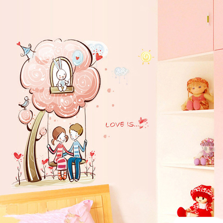 Вінілова наклейка закоханих людей на стіну