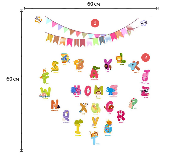 Виниловые наклейки английского алфавита