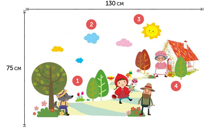 Вінілові наклейки для дітей із казки