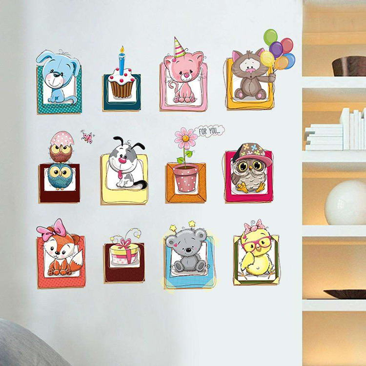 Вінілові наклейки фоторамки з тваринами