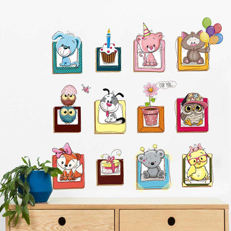 Вінілові наклейки фоторамки з тваринами