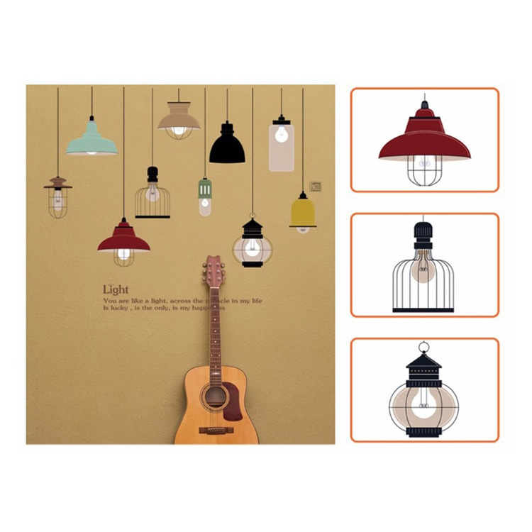 Вінілові наклейки ламп на кухню