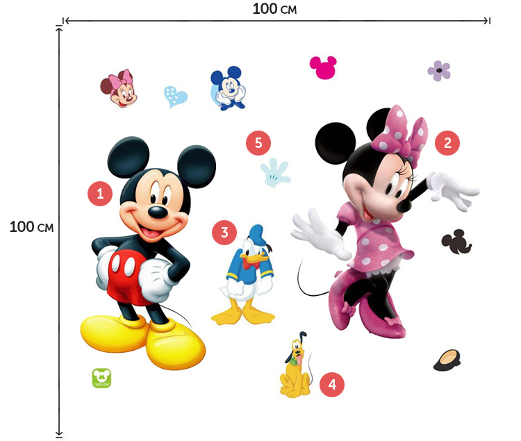 Вінілові наклейки Міккі Маус в дитячу кімнату