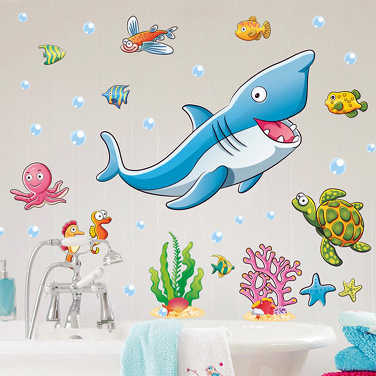 Виниловые наклейки моря на плитку в ванную