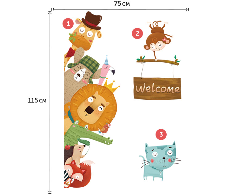 Вінілові наклейки на двері для дітей