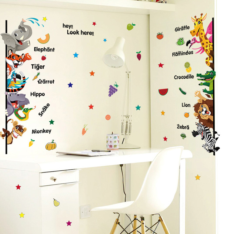 Вінілові наклейки на двері з тваринами