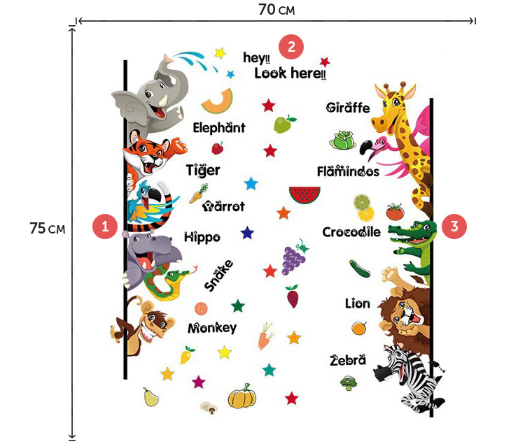 Вінілові наклейки на двері з тваринами