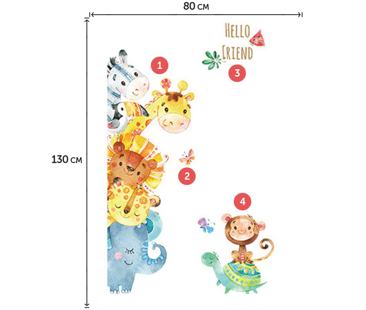 Вінілові наклейки на двері в дитячу кімнату