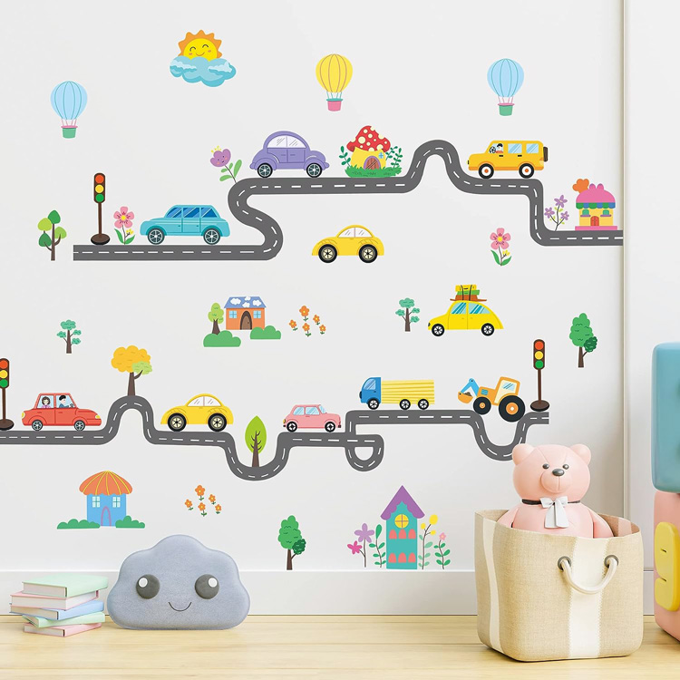 Виниловые наклейки на стену с машинками