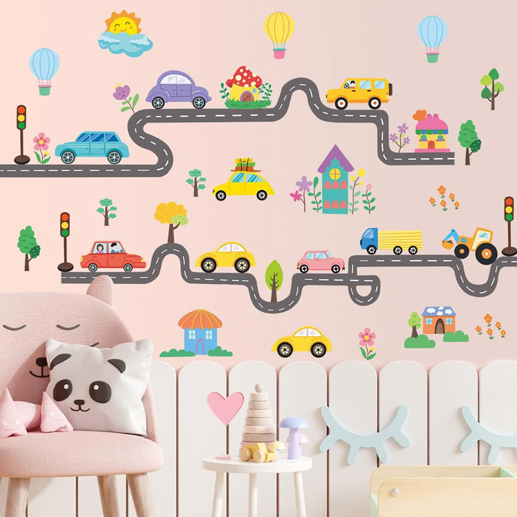 Виниловые наклейки на стену с машинками
