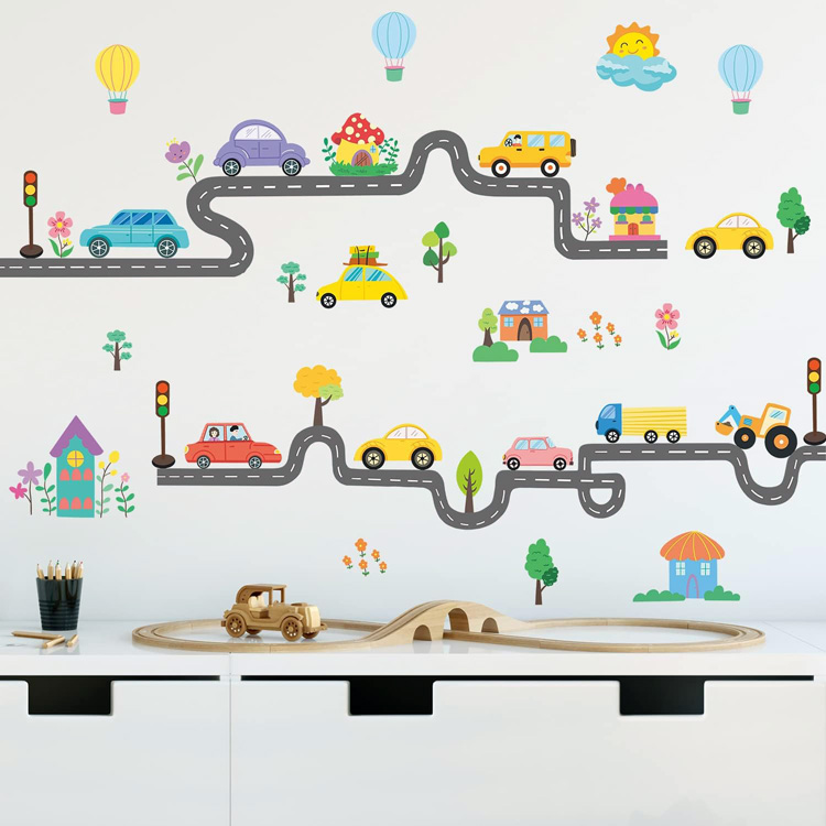 Виниловые наклейки на стену с машинками