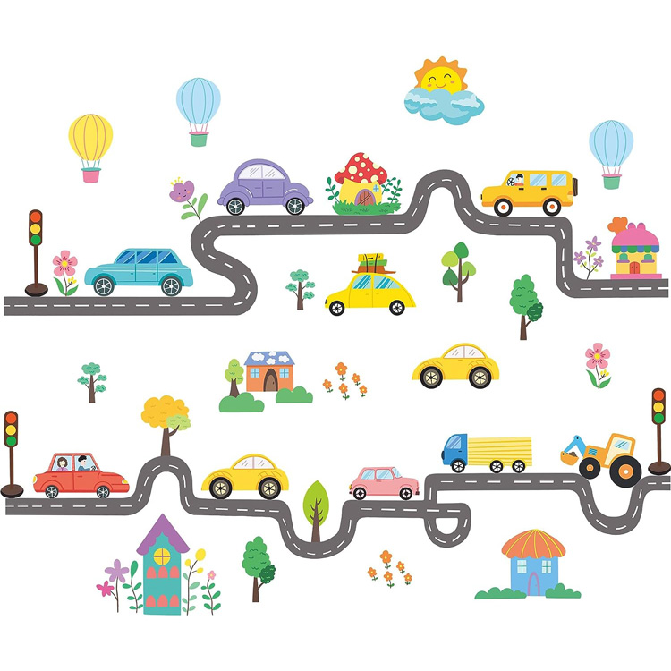 Виниловые наклейки на стену с машинками