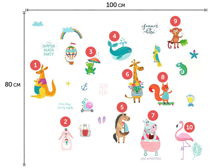 Виниловые наклейки на стену в школу