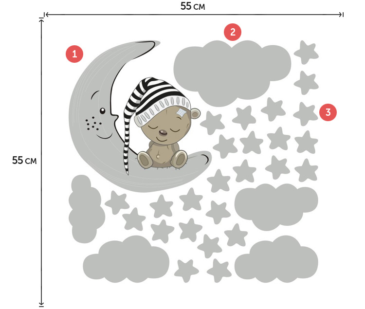 Вінілові наклейки в спальню для дітей