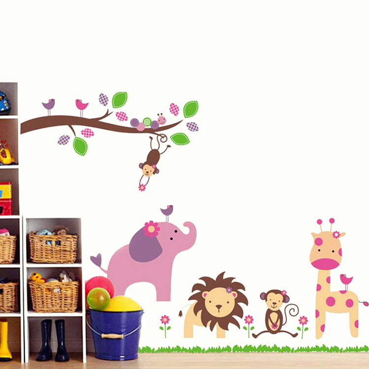 Виниловые наклейки животных для малышей