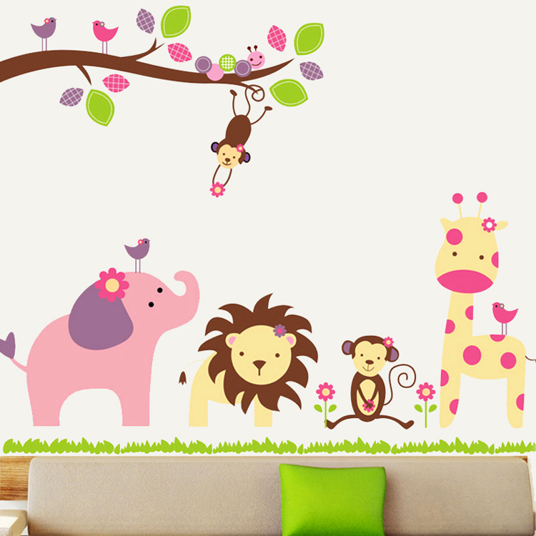 Виниловые наклейки животных для малышей