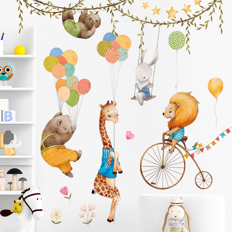 Вінілові наклейки тварин з кульками